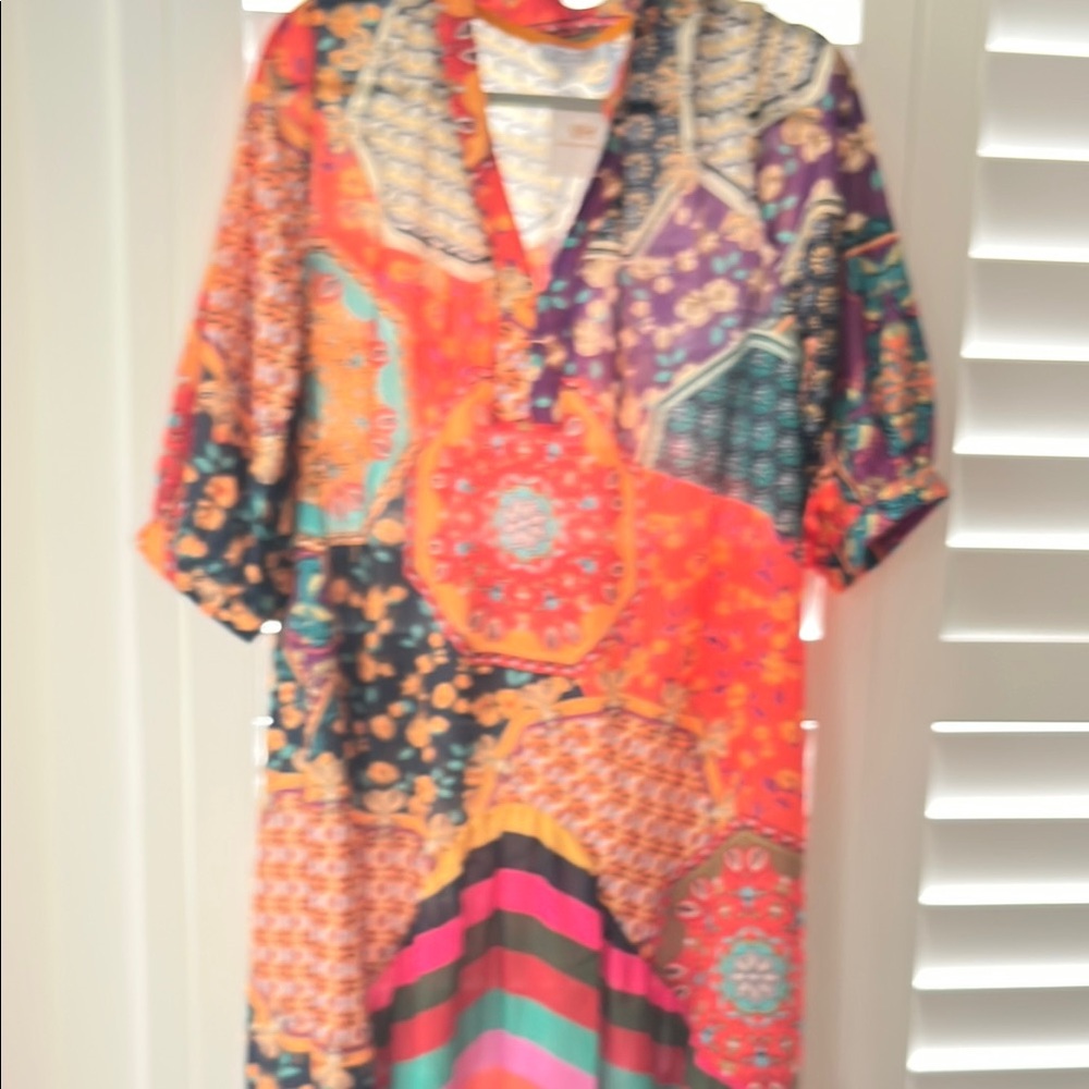 Vibrant Multicolor Patchwork Dress